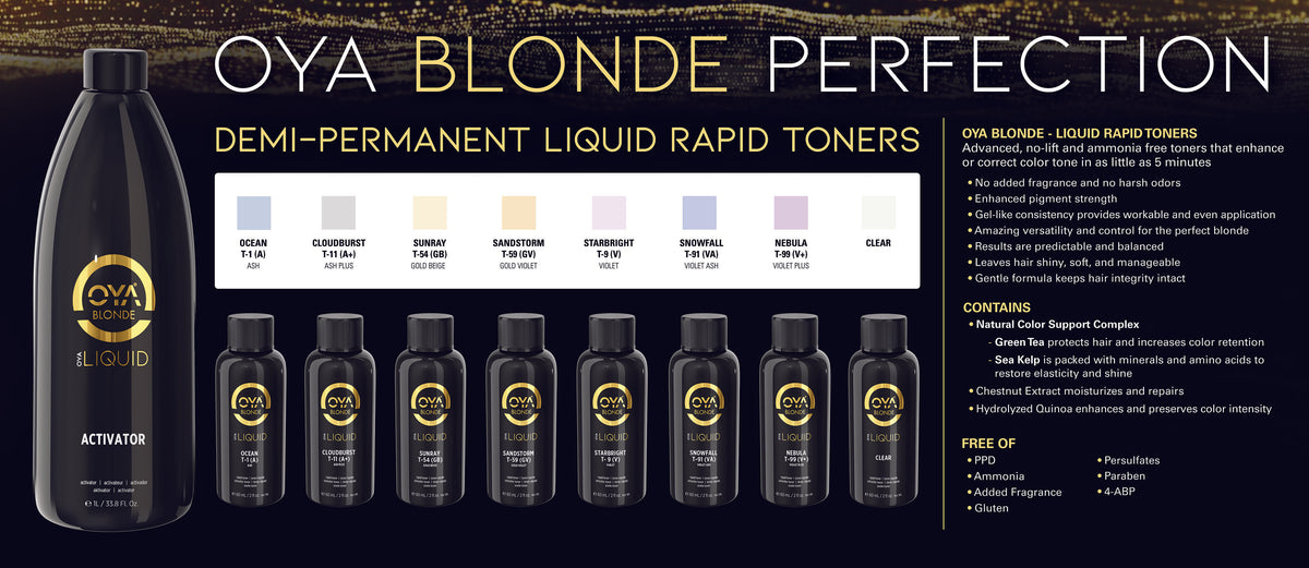 OYA BLONDE Liquid Rapid Toner CLEAR (60 ml / 2.1 fl. oz.)
